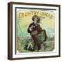 Country Uncle Brand Cigar Box Label-Lantern Press-Framed Art Print