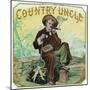 Country Uncle Brand Cigar Box Label-Lantern Press-Mounted Art Print