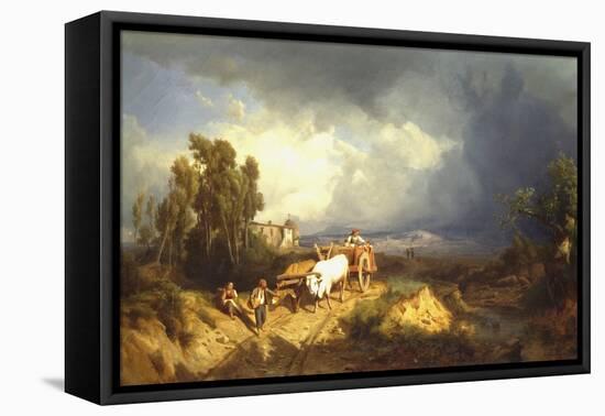 Country under a Storm-Andras Marko-Framed Stretched Canvas