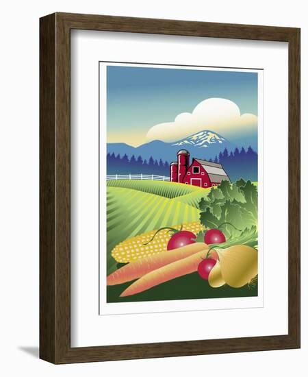 Country Vegetable Farm-Linda Braucht-Framed Giclee Print