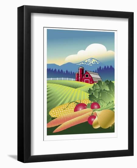 Country Vegetable Farm-Linda Braucht-Framed Giclee Print