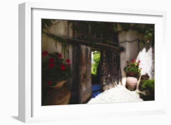 Country Villa Gate, Ravello, Italy-George Oze-Framed Photographic Print