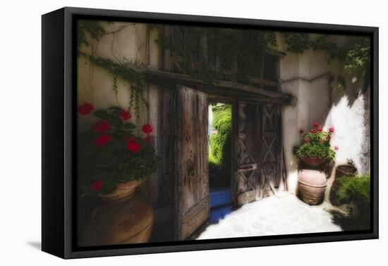 Country Villa Gate, Ravello, Italy-George Oze-Framed Stretched Canvas