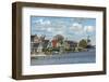 Country Village Along a Lake with Windmill in the Netherlands-Sheila Haddad-Framed Photographic Print