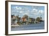 Country Village Along a Lake with Windmill in the Netherlands-Sheila Haddad-Framed Photographic Print