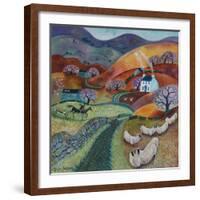 Country Ways, 2021 (acrylics on linen)-Lisa Graa Jensen-Framed Giclee Print