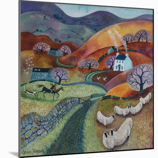 Country Ways, 2021 (acrylics on linen)-Lisa Graa Jensen-Mounted Giclee Print