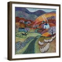 Country Ways, 2021 (acrylics on linen)-Lisa Graa Jensen-Framed Giclee Print