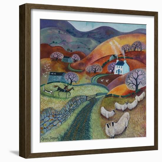 Country Ways, 2021 (acrylics on linen)-Lisa Graa Jensen-Framed Giclee Print