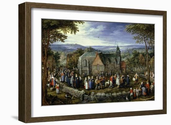 Country Wedding, 1621-1623-Jan Brueghel the Elder-Framed Giclee Print