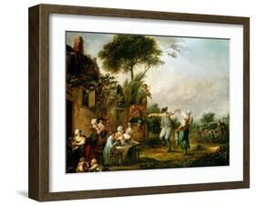 Country Wedding, 1797-Louis Joseph Watteau-Framed Giclee Print