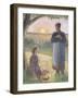 Country Women Chatting, Sunset, Eragny-Camille Pissarro-Framed Giclee Print