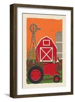 Country - Woodblock-Lantern Press-Framed Art Print