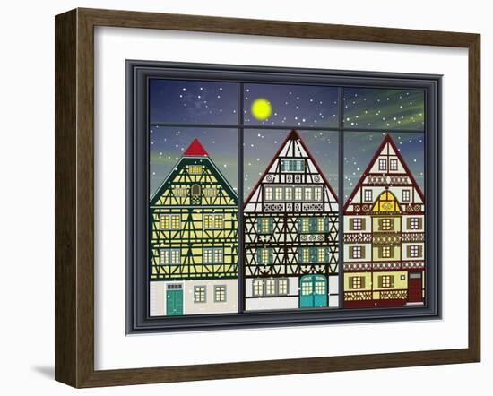 Countryside at Winter Time-Sangoiri-Framed Art Print