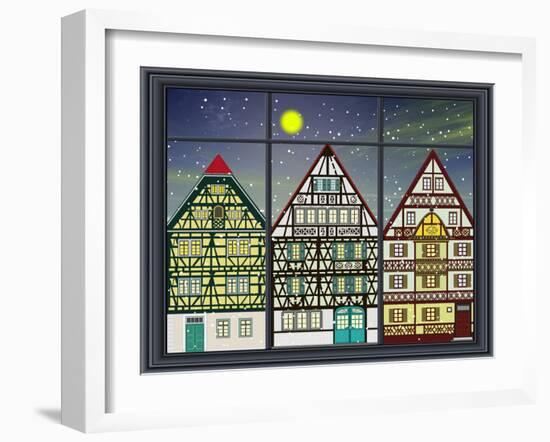 Countryside at Winter Time-Sangoiri-Framed Art Print