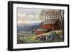 Countryside Dream-Chuck Black-Framed Giclee Print