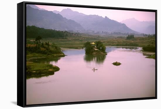 Countryside in Guizhou Province China.-Nancy Brown-Framed Stretched Canvas