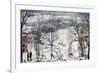 Countryside in Winter, 1920 (Painting)-Isaak Israilevich Brodsky-Framed Giclee Print