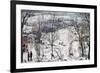 Countryside in Winter, 1920 (Painting)-Isaak Israilevich Brodsky-Framed Giclee Print