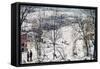 Countryside in Winter, 1920 (Painting)-Isaak Israilevich Brodsky-Framed Stretched Canvas