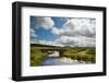 Countryside Landscape Image across to Mountains in Distance with Dramatic Sky-Veneratio-Framed Photographic Print