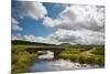 Countryside Landscape Image across to Mountains in Distance with Dramatic Sky-Veneratio-Mounted Photographic Print