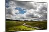 Countryside Landscape Image across to Mountains in Distance with Dramatic Sky-Veneratio-Mounted Photographic Print