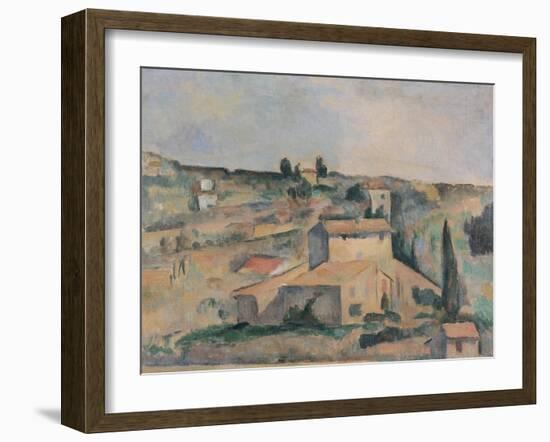 Countryside near Bellevue, copy after Cezanne by Egisto Paolo Fabbri, c. 1890-95. Italy-Egisto Paolo Fabbri-Framed Art Print