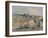 Countryside near Bellevue, copy after Cezanne by Egisto Paolo Fabbri, c. 1890-95. Italy-Egisto Paolo Fabbri-Framed Art Print