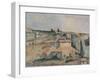 Countryside near Bellevue, copy after Cezanne by Egisto Paolo Fabbri, c. 1890-95. Italy-Egisto Paolo Fabbri-Framed Art Print