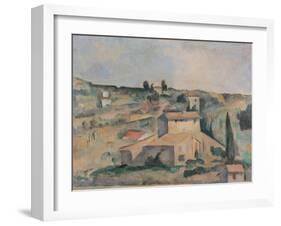 Countryside near Bellevue, copy after Cezanne by Egisto Paolo Fabbri, c. 1890-95. Italy-Egisto Paolo Fabbri-Framed Art Print