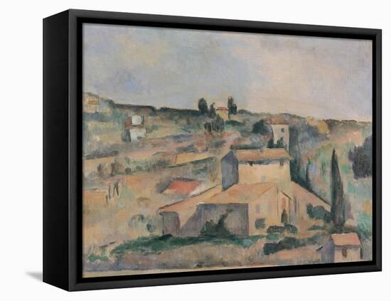 Countryside near Bellevue, copy after Cezanne by Egisto Paolo Fabbri, c. 1890-95. Italy-Egisto Paolo Fabbri-Framed Stretched Canvas