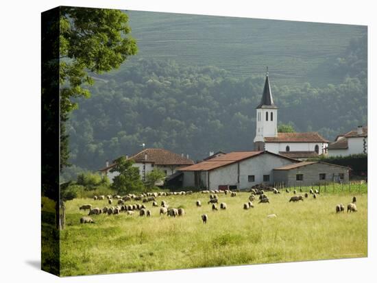 Countryside Near St. Jean Pied De Port, Basque Country, Pyrenees-Atlantiques, Aquitaine, France-R H Productions-Stretched Canvas