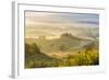 Countryside View with Farmhouse and Hills, Tuscany (Toscana), Italy-Peter Adams-Framed Photographic Print