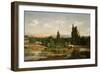 Countryside with a River, Manzanares-Carlos de Haes-Framed Giclee Print