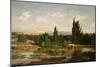 Countryside with a River, Manzanares-Carlos de Haes-Mounted Giclee Print