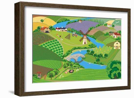 Countryside-Milovelen-Framed Art Print