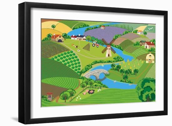 Countryside-Milovelen-Framed Art Print