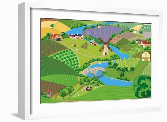 Countryside-Milovelen-Framed Art Print