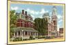 County Buildings, Columbus, Indiana-null-Mounted Art Print