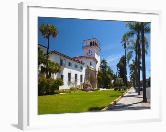 County Courthouse, Santa Barbara, California, USA-Alan Copson-Framed Photographic Print