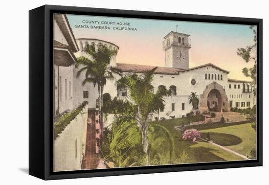 County Courthouse, Santa Barbara, California-null-Framed Stretched Canvas