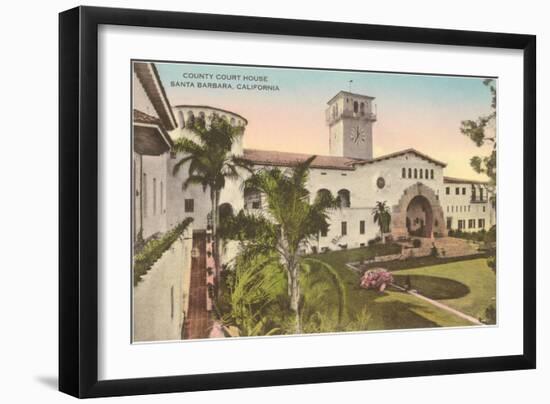 County Courthouse, Santa Barbara, California-null-Framed Art Print