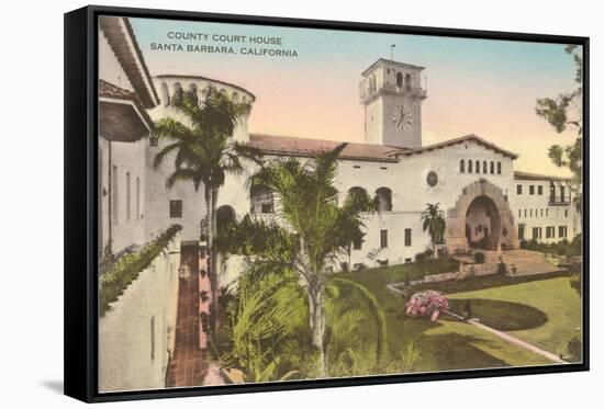 County Courthouse, Santa Barbara, California-null-Framed Stretched Canvas