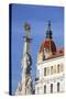 County Hall and Trinity Column in Szechenyi Square, Pecs, Southern Transdanubia, Hungary, Europe-Ian Trower-Stretched Canvas