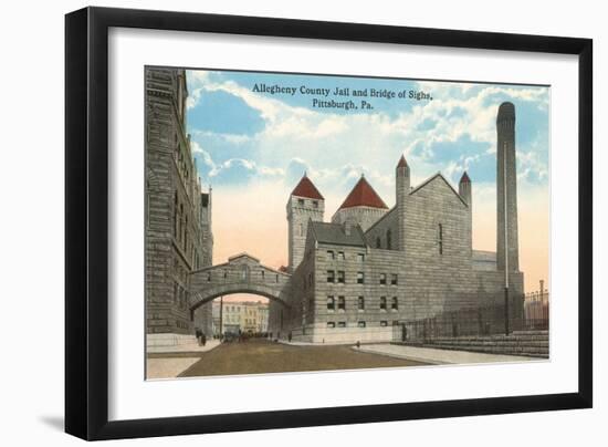 County Jail and Bridge of Sighs, Pittsburgh, Pennsylvania-null-Framed Art Print