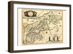 County Of Bentheim, And Steinfurt-Willem Janszoon Blaeu-Framed Art Print