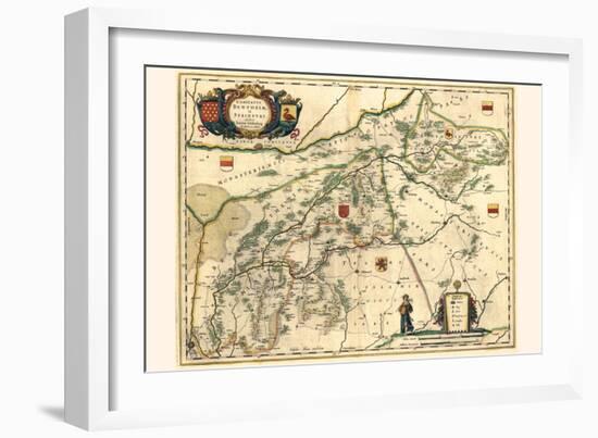 County Of Bentheim, And Steinfurt-Willem Janszoon Blaeu-Framed Art Print