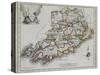 County of Cork, from New and Correct Irish Atlas, c. 1825-null-Stretched Canvas