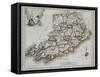 County of Cork, from New and Correct Irish Atlas, c. 1825-null-Framed Stretched Canvas